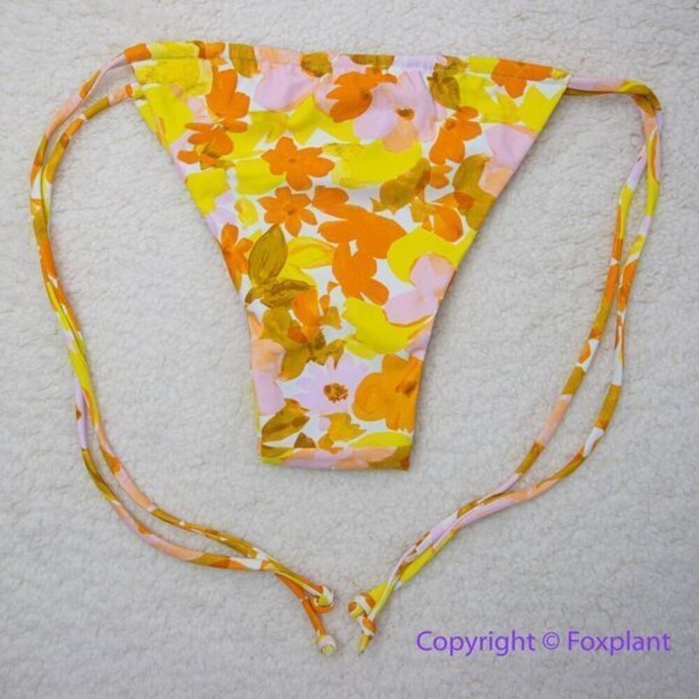 NEW Aila Blue Free People Palm Bikini‎ Bottoms, size XL - Picture 12 of 14